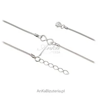 Bransoletki - ankabizuteria.pl Srebrna bransoletka z nieskończonością - miniaturka - grafika 1