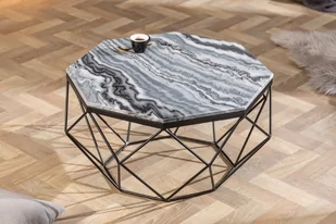 Invicta Stolik kawowy Diamond 70cm Marmor grau Invicta 40394 - Ławy i stoliki kawowe - miniaturka - grafika 1