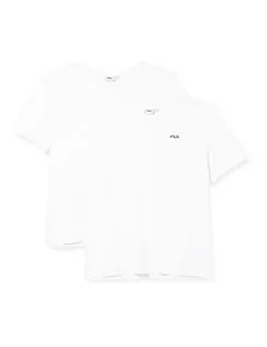 Koszulki męskie - FILA Męski t-shirt Brod Tee/Double Pack, Bright White-Bright, 2XL, Bright White-Bright White, XXL - grafika 1