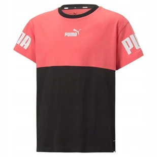 Y6731 T-shirt Puma Power Colorblock G koszulka dziewczęca BAWEŁNA 152 - Koszulki dla dziewczynek - miniaturka - grafika 1