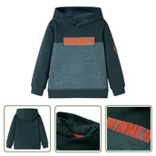 Bluzy dla dziewczynek - Bluza dziecięca - ciemnozielona - 116 - Bluza Dziewczęca - miniaturka - grafika 1