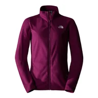 Bluzy sportowe damskie - Bluza The North Face 100 Glacier Full-Zip Fleece 0A855OI0H1 - fioletowa - miniaturka - grafika 1