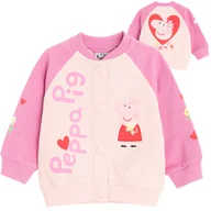 Bluzy dla dziewczynek - Cool Club, Bluza dziewczęca, rozpinana, różowa, Świnka Peppa - miniaturka - grafika 1