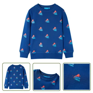 Bluza dziecięca - ciemnoniebieska - 116 - Bluza Dla Dziecka - Bluzy dla dziewczynek - miniaturka - grafika 1