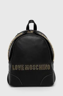 Love Moschino plecak damski kolor czarny mały z aplikacją - Plecaki - miniaturka - grafika 1