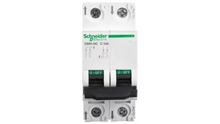 Schneider Electric Wyłącznik nadprądowy 2P C 10A 10kA DC C60H-DC A9N61528 A9N61528 - Bezpieczniki elektryczne - miniaturka - grafika 1