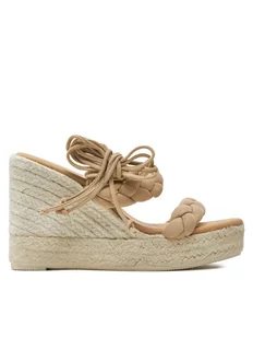 Manebi Espadryle Hamptons Two Braided Bands Wedge Espadrilles M 1.1 WE Beżowy - Espadryle damskie - miniaturka - grafika 1