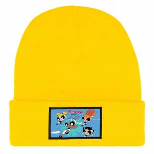 Czapka Zimowa Dziecięca POWERPUFF GIRLS Kreskówki Prezent Wzory Żółta - Czapki dla dzieci - miniaturka - grafika 1