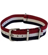 Akcesoria do zegarków - PASEK TEKLA N456B NATO 18MM NIEBIESKO-BIAŁO-CZERWONY - SALON W KRAKOWIE - miniaturka - grafika 1