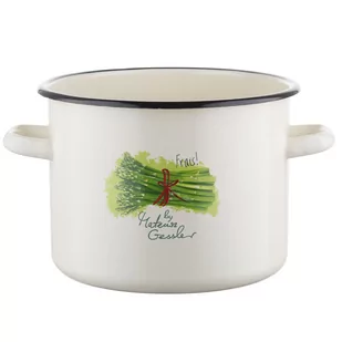 Garnek emaliowany Emalia Polska Pleszew Szparagi by Mateusz Gessler 20 cm 4,8 l - Garnki - miniaturka - grafika 1