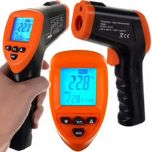 Termometr Pirometr Bezdotykowy Laserowy -50 +550 °C Wyświetlacz LCD Miernik BIGSTREN - Inne urządzenia pomiarowe - miniaturka - grafika 1