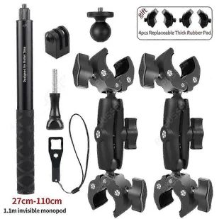 Motocykl Bike Invisible Selfie Stick Monopod Uchwyt do montażu kierownicy dla Gopro Max Hero 11 Insta360 Jeden X2 X3 Akcesoria 1,1 m i 2 zestawy za... - Selfie stick - miniaturka - grafika 1