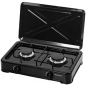 Kuchnia turystyczne i akcesoria - Ravanson K-02TB kuchenka gazowa 2 palnikowa czarna - miniaturka - grafika 1