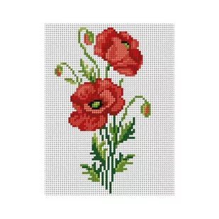 Ariadna, kanwa z nadrukiem maki - Pasmanteria - miniaturka - grafika 1