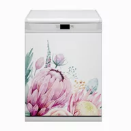 Dekoracje domu - Osłona Bluedecor Magnes na zmywarkę Kwiatowa ramka 60x80 - miniaturka - grafika 1