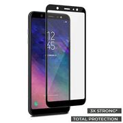 Folie ochronne do telefonów - PURO Frame Tempered Glass Szkło Ochronne Hartowane Na Ekran Samsung Galaxy A6 2018 czarna Ramka AKGAOETUPUR00029 - miniaturka - grafika 1