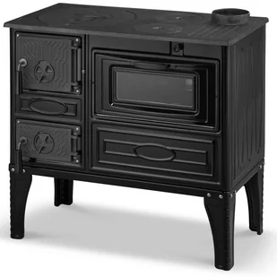 Kuchnia węglowa emaliowana westfalka piec kominek koza emalia z piekarnikiem 9,32-11,32kW (kolor: czarny, średnica wylotu spalin: 130 mm) - spełnia anty-smogowy EkoProjekt 99682164 - Kuchnie węglowe - miniaturka - grafika 1