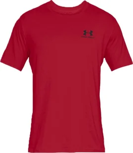 Under Armour Koszulka męska Sportstyle Left Chest SS czerwona r. XXL (1326799-600) - Koszulki męskie - miniaturka - grafika 1