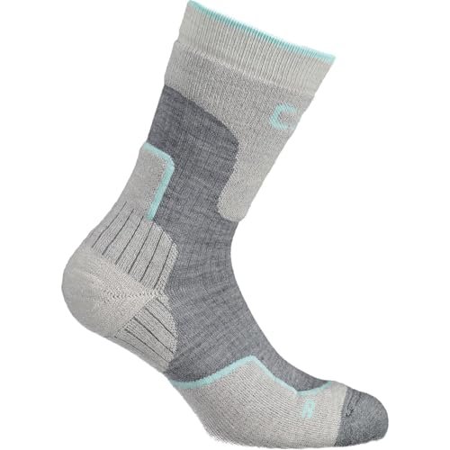 CMPI5 Calza Mid Da Trekking in Lana skarpety szary Grey-Acqua 39-42