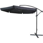 Parasole ogrodowe - SASKA GARDEN Parasol ogrodowy 300cm składany na wysięgniku z falbaną szary 27335-0 - miniaturka - grafika 1