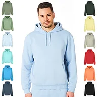 Bluzy męskie - Ript Essentials by Ript Performance RCSWT763 męska bluza z kapturem miękka w dotyku bluza z kapturem, kaszmirowy niebieski, S - miniaturka - grafika 1