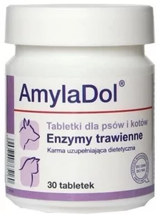 Dolfos Amyladol - enzymy trawienne dla psów i kotów 30tab. - Suplementy i witaminy dla psów - miniaturka - grafika 1