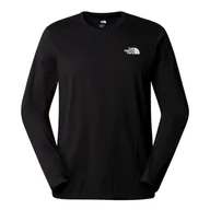 Koszulki męskie - Koszulka męska TNF NF0A87QNJK3 L/S SIMPLE DOME Czarna - miniaturka - grafika 1