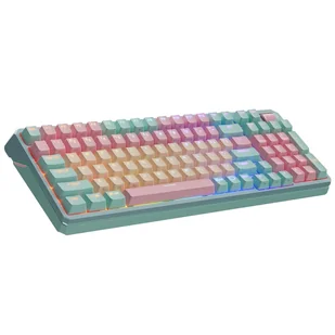Cooler Master Peripherals MK770 USB + RF Wireless + Bluetooth QWERTY Niemiecki Turkusowy MK-770-MCKR1-DE - Klawiatury - miniaturka - grafika 1