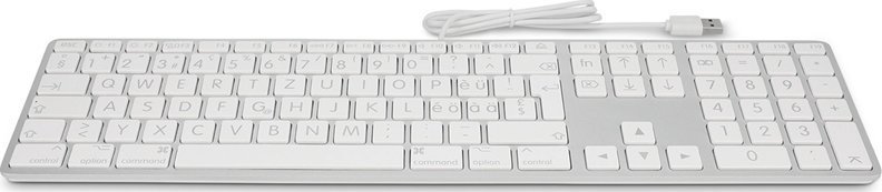 LMP Large Font USB Keyboard 110 keys wired USB keyboard with 2x USB and aluminum upper cover - Italian 24212