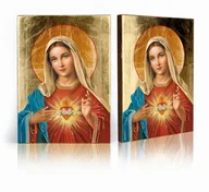 Ikony i obrazy sakralne - Ikona religijna Niepokalane Serce Najświętszej Maryi Panny - miniaturka - grafika 1