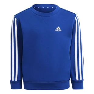 Bluza dziecięca adidas  Essentials 3-Stripes Crew Neck Royal Blue 116 cm - Bluzy dla dziewczynek - miniaturka - grafika 1