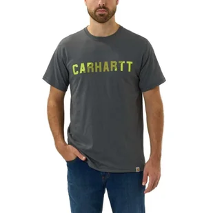 Koszulka męska T-shirt Carhartt Force Midweight Block Logo - Koszulki męskie - miniaturka - grafika 1