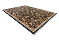 Dywany - Dywan KESHAN Frędzle, orientalny klasyczny 7680/53511 beż / granat wielokolorowy 120x145 cm - miniaturka - grafika 1