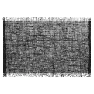 Secret de Gourmet Mata na stół z frędzlami 45 x 30 cm czarny 160722A - Obrusy i serwetki - miniaturka - grafika 1