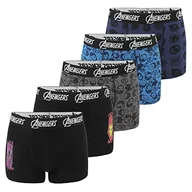 Majtki męskie - Hasbro Zestaw 5 bokserów w rozmiarze Infantil, 100% bawełna, kolekcja Avengers dla dzieci i młodzieży, Opakowanie 5 T701-1, 4-5 lat - miniaturka - grafika 1