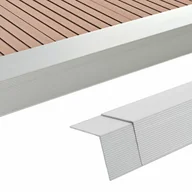 Dywany zewnętrzne - vidaXL Tarasowe listwy kątowe, 5 szt., aluminium, 170 cm, srebrne - miniaturka - grafika 1