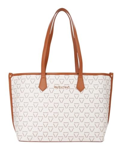 Valentino Lady RE Torebka damska, Bianco/Cuoio, Kolor biały