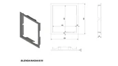 Akcesoria kominkowe - blenda do wkładu NADIA 8 szerokość ramki 35 mm - miniaturka - grafika 1