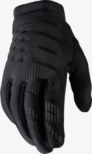 100% Rękawiczki 100% BRISKER Youth Glove black grey roz. M długość dłoni 149-159 mm NEW - Rękawiczki rowerowe - miniaturka - grafika 1