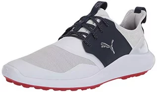 Buty sportowe męskie - PUMA Męskie buty do golfa, Ignite Nxt Lace US, Puma White Puma Silver Peacoat - 42.5 EU - grafika 1