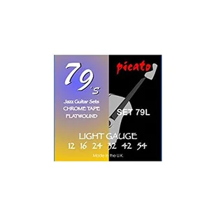 Picato 97915 chromowana taśma płaska 11-50 bardzo jasnych strun, zestaw 6 sztuk - Struny gitarowe  - miniaturka - grafika 1