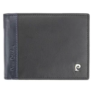 Pierre Cardin, Portfel skórzany męski, Tilak30 8806, czarny/niebieski, ochrona RFID - Portfele - miniaturka - grafika 1