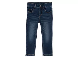 Spodnie i spodenki dla chłopców - LUPILU LUPILU Spodnie jeansowe chłopięce (110, Ciemnoniebieski) - grafika 1