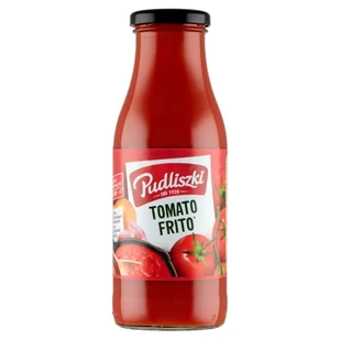 Pudliszki Tomato Frito - przecierowy sos pomidorowy 500g z dodatkiem oleju przesmażonego z cebulą i czosnkiem - Pasztet i przetwory mięsne - miniaturka - grafika 1