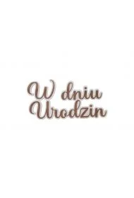 Drewniany napis - W dniu urodzin 5szt biały - Zabawki kreatywne - miniaturka - grafika 1