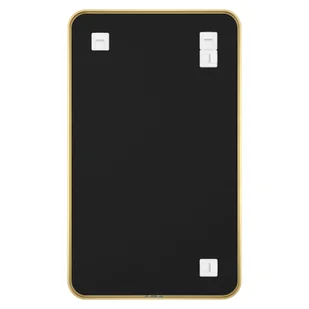 Lustro łazienkowe prostokątne 60x100 cm Dubiel Vitrum Rio w ramie złoty szczotkowany D.RIO 60X100 GOLD - Lustra - miniaturka - grafika 1
