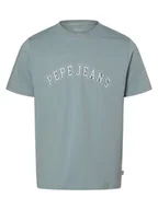 Koszulki męskie - Pepe Jeans T-shirt męski Mężczyźni Bawełna niebieski nadruk, S - miniaturka - grafika 1