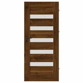 Drzwi wewnętrzne - Skrzydło drzwiowe pokojowe Notus orzech trend 70 prawe Nawadoor - miniaturka - grafika 1