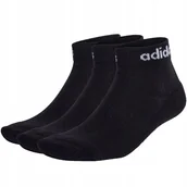 Skarpetki męskie - Skarpety adidas Linear Ankle Socks Cushioned Socks 3P czarne IC1303 40-42 - miniaturka - grafika 1