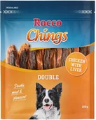 Przysmaki dla psów - Rocco Rocco Chings Double mięsne paski do żucia Kurczak i wątróbka 200 g - miniaturka - grafika 1